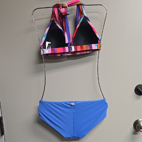 Colorful Striped Bikini Set - Picture 2 of 2